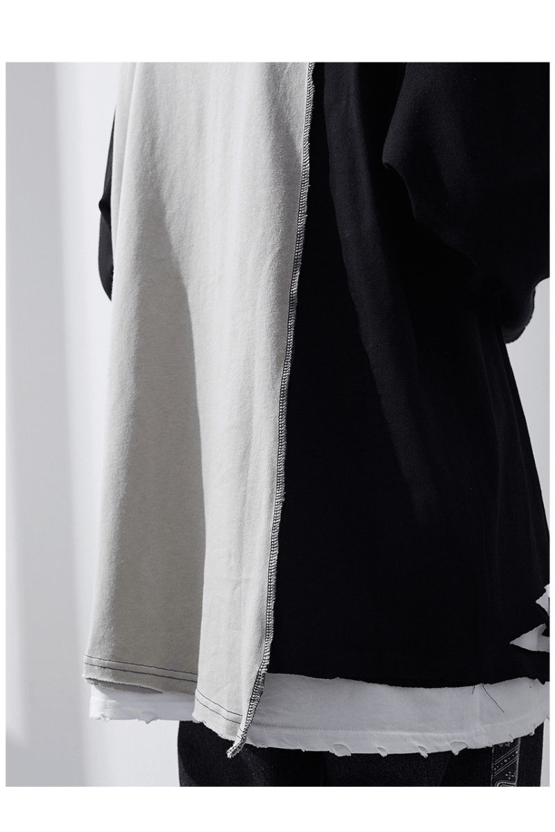 CZ Irregular Stitched L/S Tee