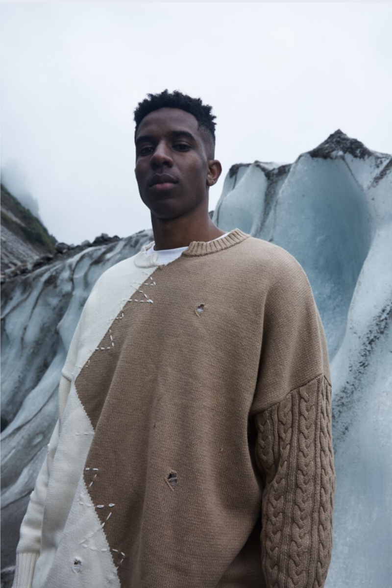 STEEPC Irregular Distressed Sweater
