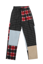 CZ Mixed Plaid Stitching Trousers