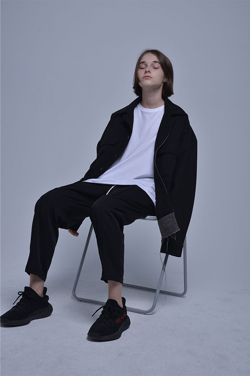 THINGY Black Woolen Jacket
