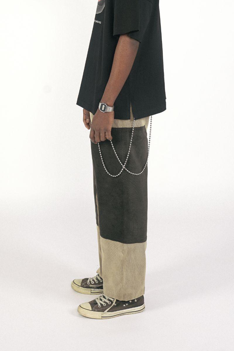 Empty Reference Corduroy Stitching Trousers