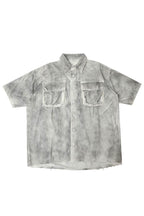 CZ Washed Ripped Button Up Shirt