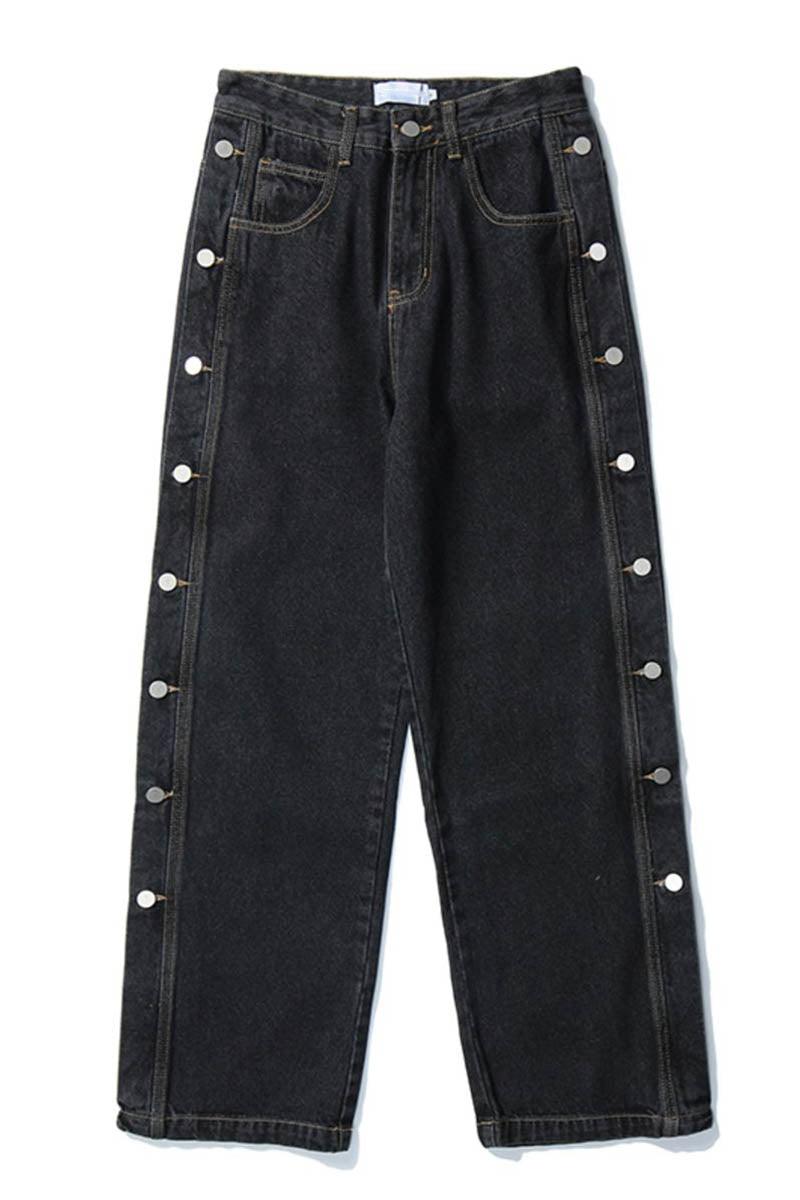 CZ Washed Button Jeans