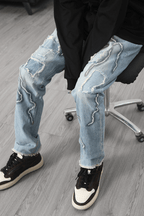 CZ Lightnings Printed Jeans