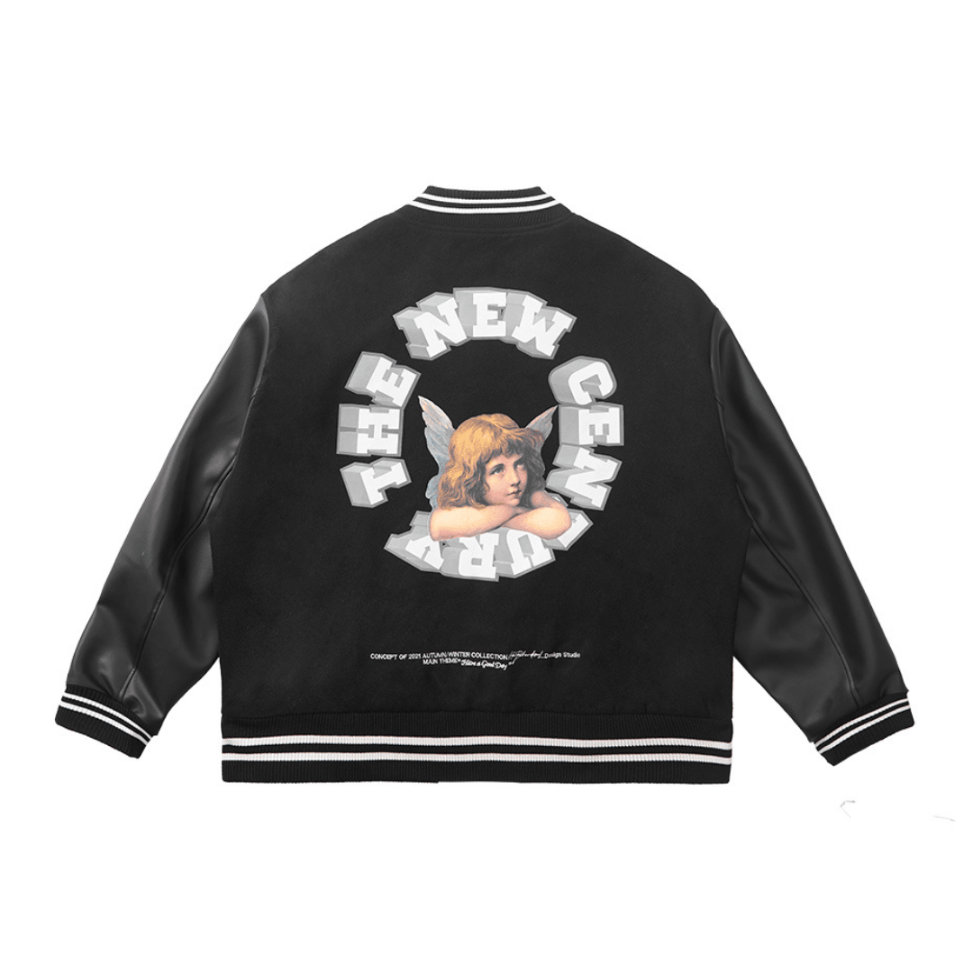 H/C 3D Angel Ring Varsity Jacket - UK Only