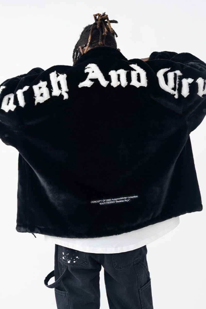 H/C Embroidered Logo Faux Fur Jacket - UK Only