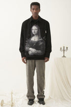 Empty Reference Gray Corduroy Stitched Trousers
