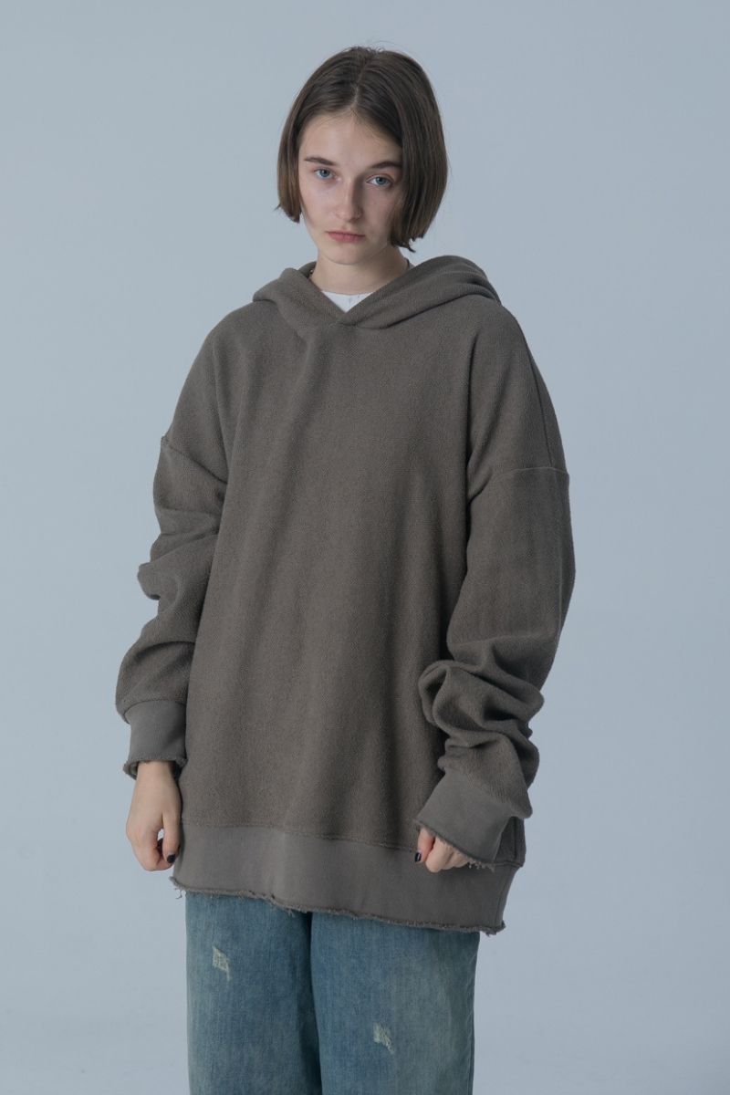 THINGY Army Green Loose Hoodie