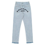 Washed Embroidered Logo Jeans