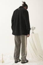Empty Reference Gray Corduroy Stitched Trousers