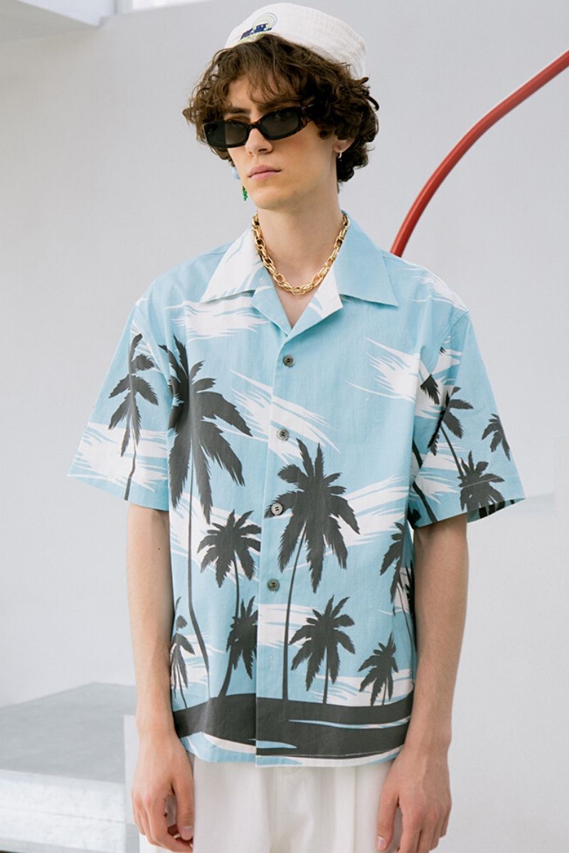Mix7 Sky Blue Cuban Shirt