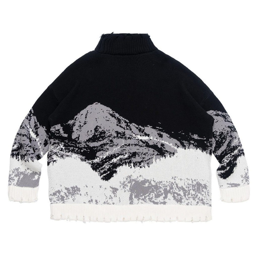 H/C Mountain Negative Knit Turtleneck - UK Only