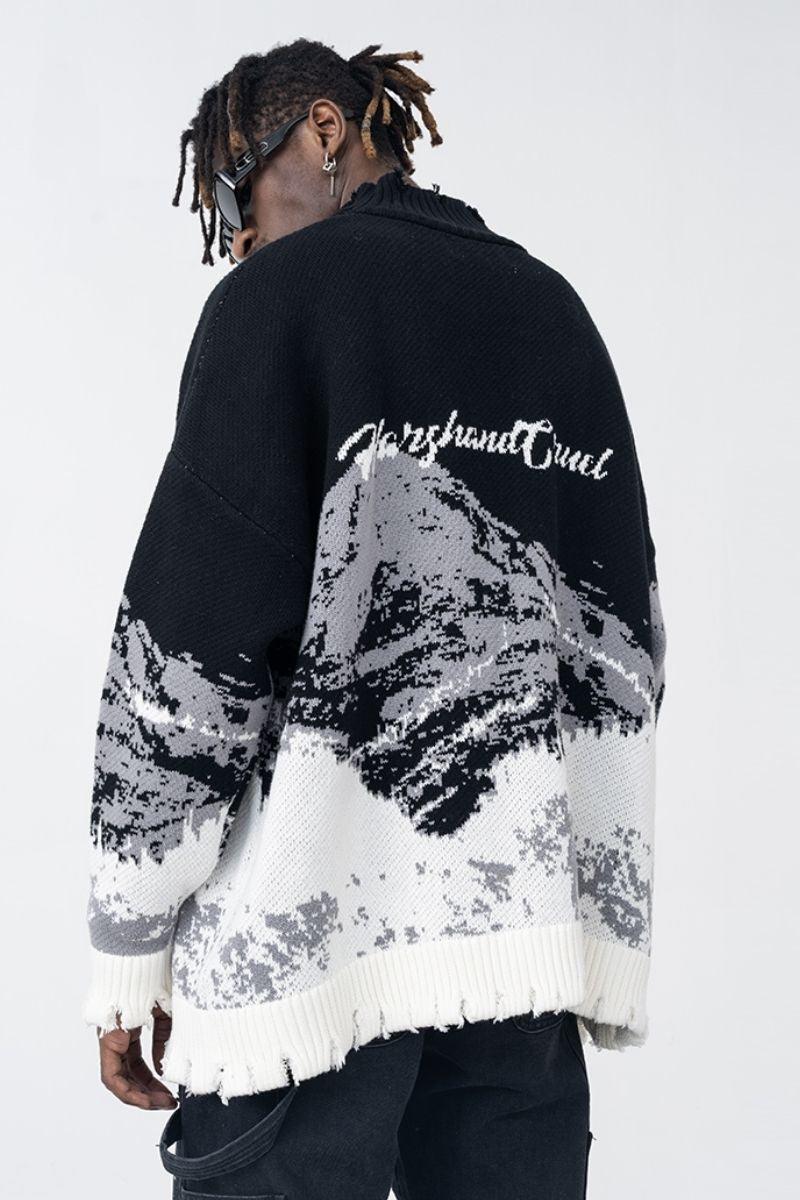 H/C Mountain Negative Knit Turtleneck - UK Only