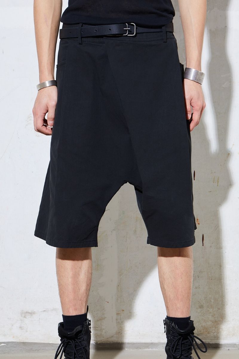 Unknown World Asymmetrical Pleated Shorts