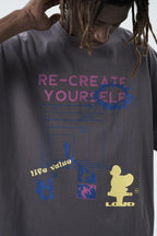 Center of Rotation Thorns Print Retro Tee