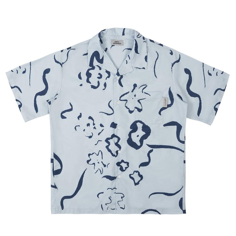 Empty Reference Hand-Painted Flowers Cuban Shirt