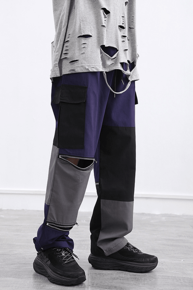 CZ Purple/Gray Patchwork Cargos
