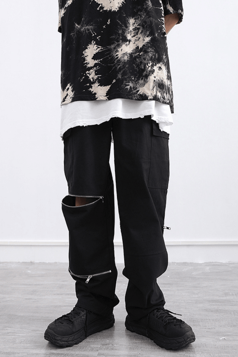 CZ Pure Black Patchwork Cargos