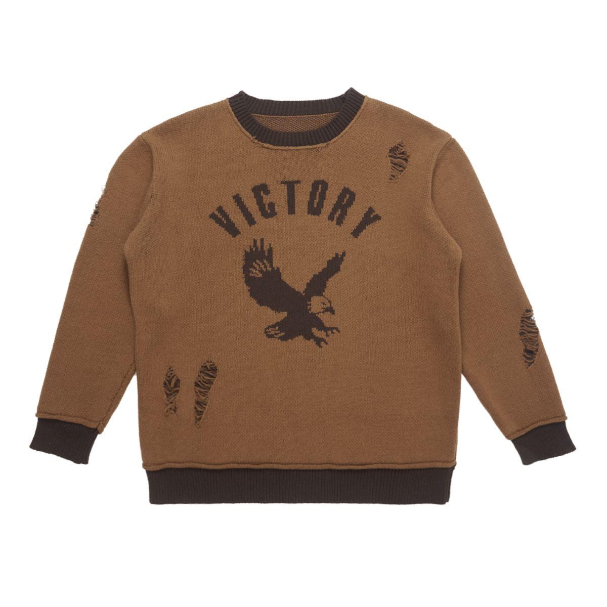 Empty Reference Victory Distressed Sweater