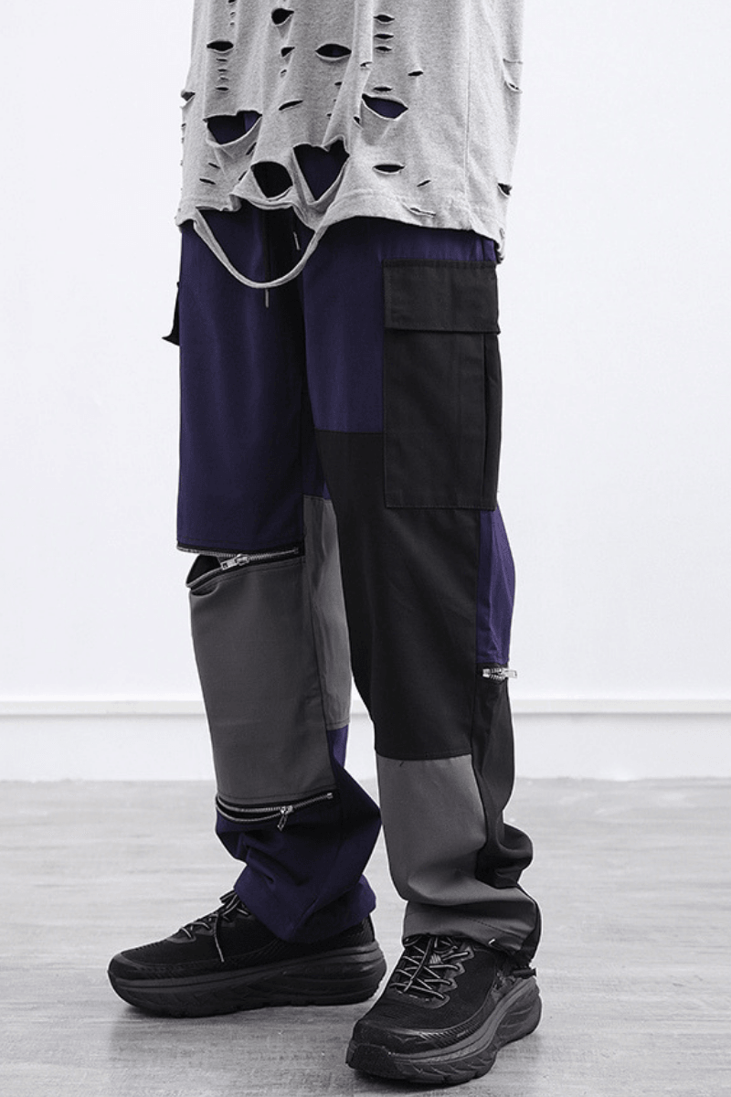 CZ Purple/Gray Patchwork Cargos