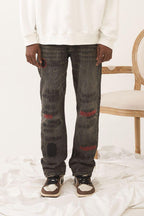 Empty Reference Patches Loose Jeans