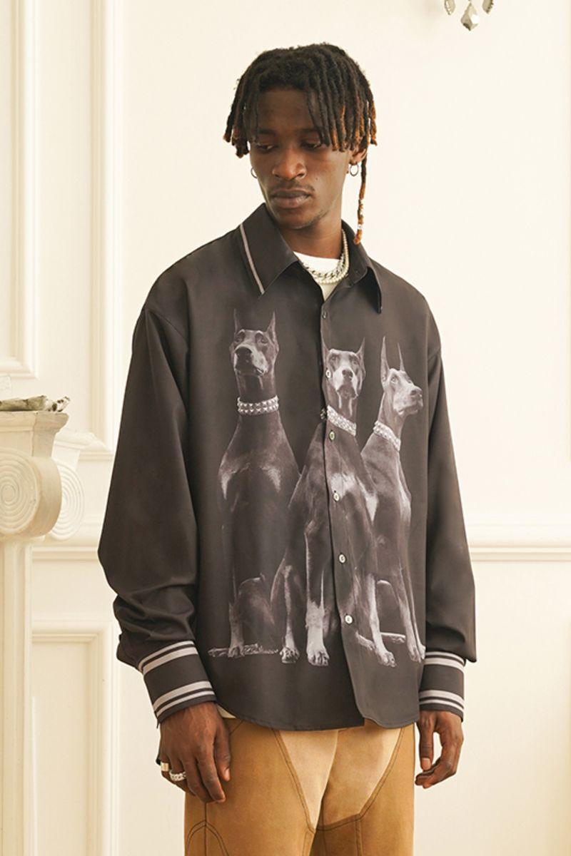 Empty Reference Doberman Printed L/S Shirt