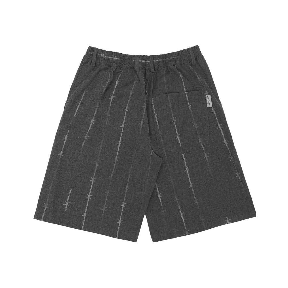 Empty Reference Thorns Print Suit Shorts