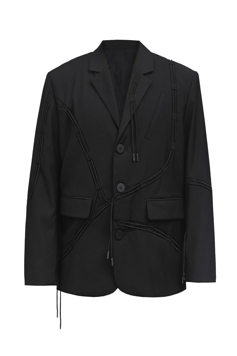 STEEPC Drawstrings Tailored Suit Jacket