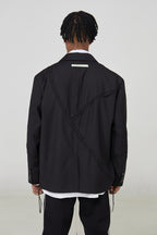 STEEPC Drawstrings Tailored Suit Jacket